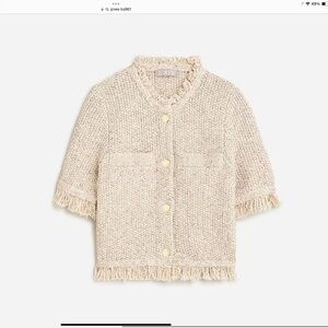 Jcrew cropped fringe lady jacket nwt size xxl